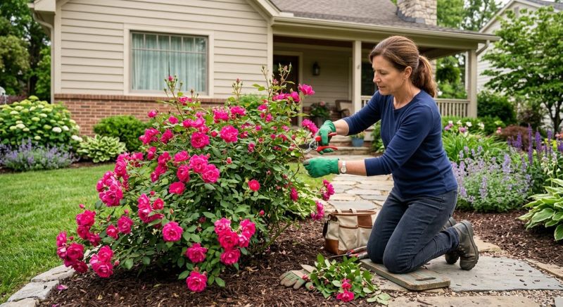 Knockout Roses Pruning in Ventura County, CA